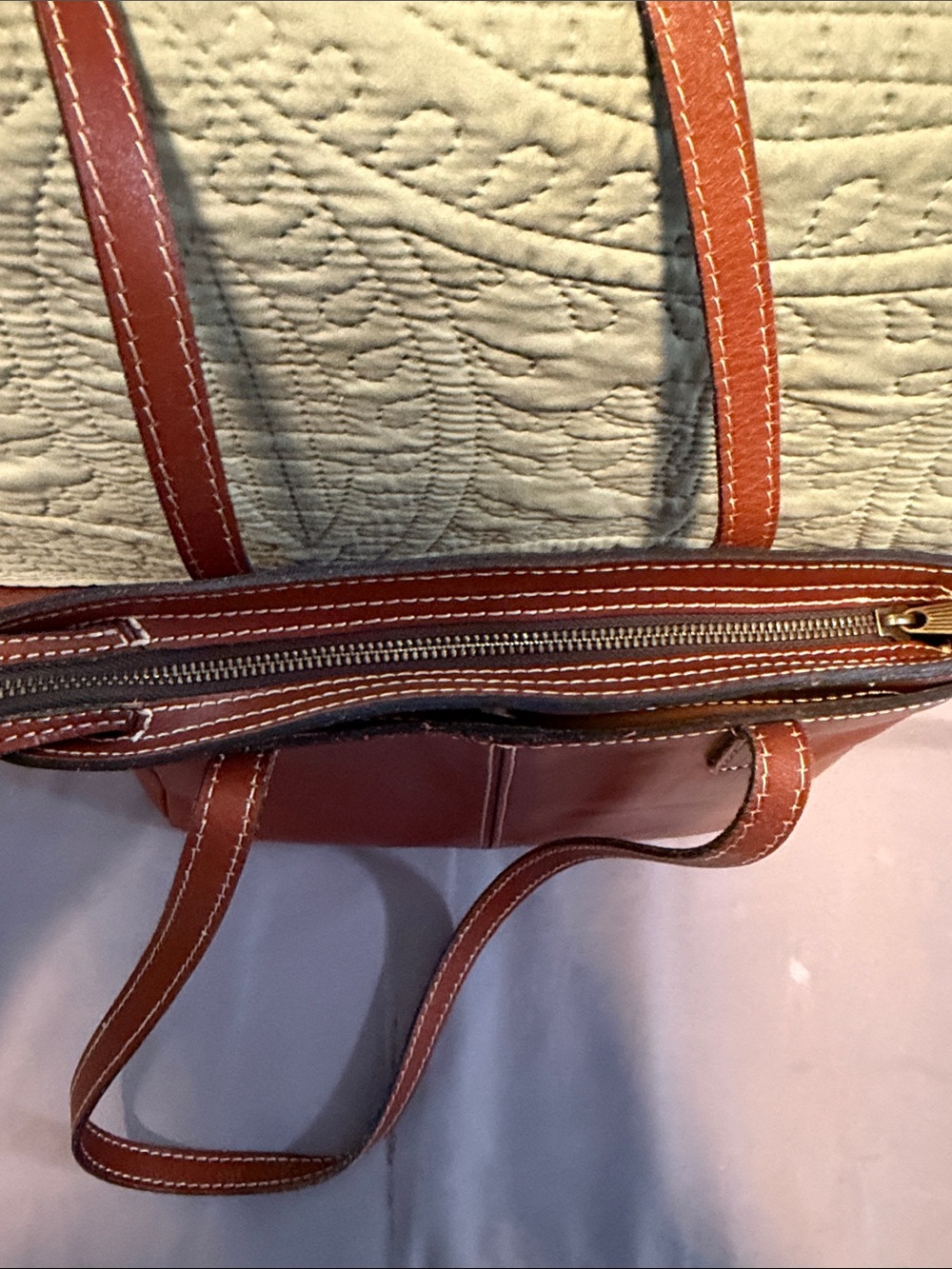 Patricia Nash Leather Tote in Brick Red - Picture 4 of 4